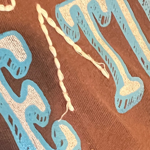 American Eagle “Next LIE TO ME” Graphic Tee – Brown/Blue – Size M - Picture 3 of 3